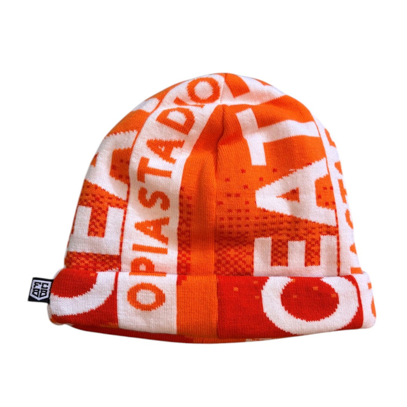 Upcycled Beanie - Oranje Scarf