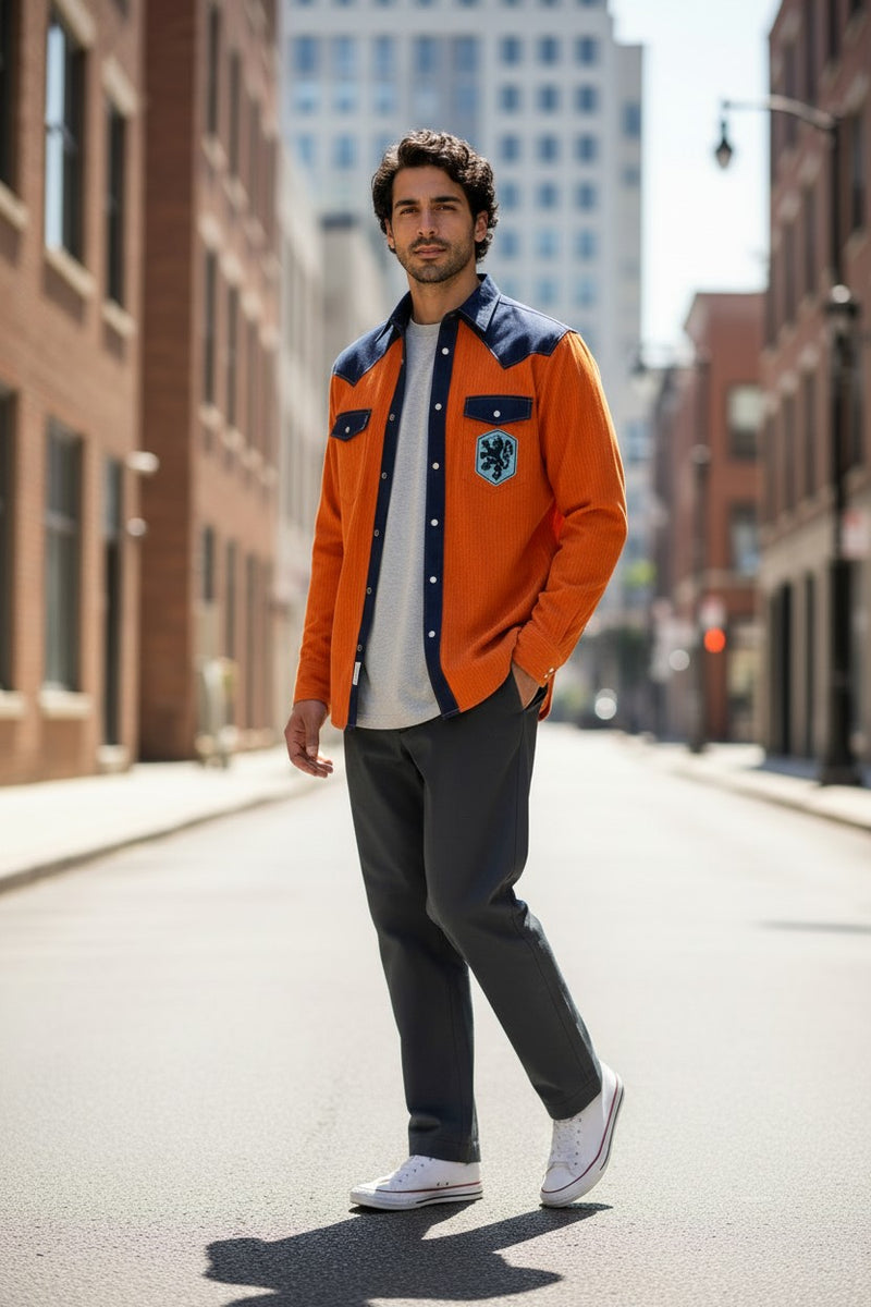 Cowboy blouse - Oranje